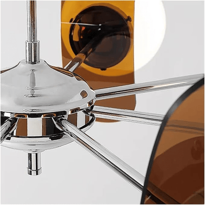 Retro Bauhaus 8-Light Chandelier