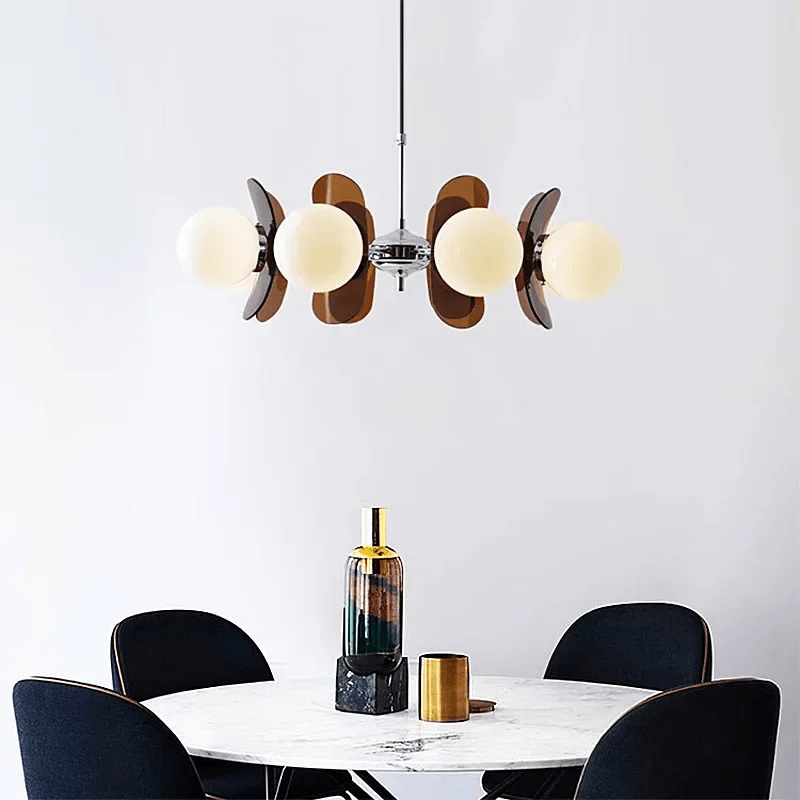 Retro Bauhaus 8-Light Chandelier