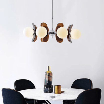 Retro Bauhaus 8-Light Chandelier