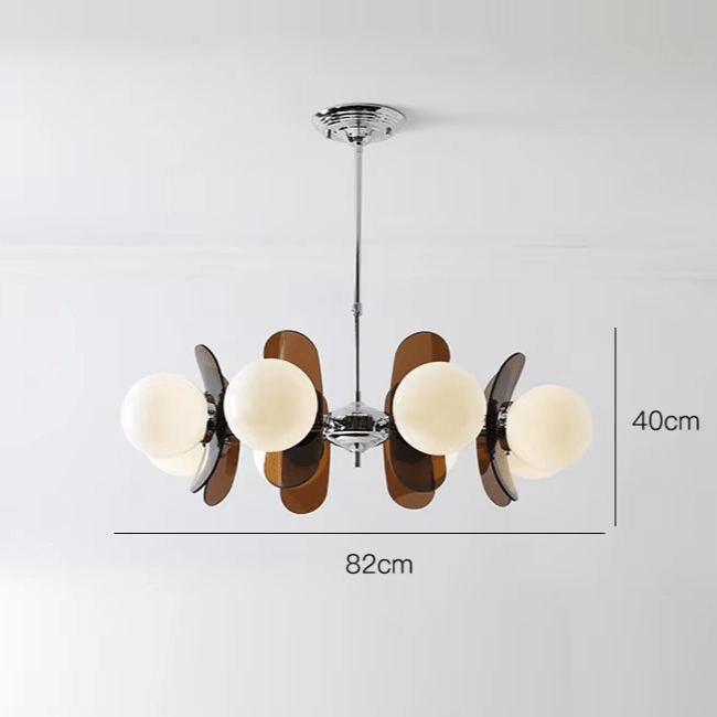 Retro Bauhaus 8-Light Chandelier