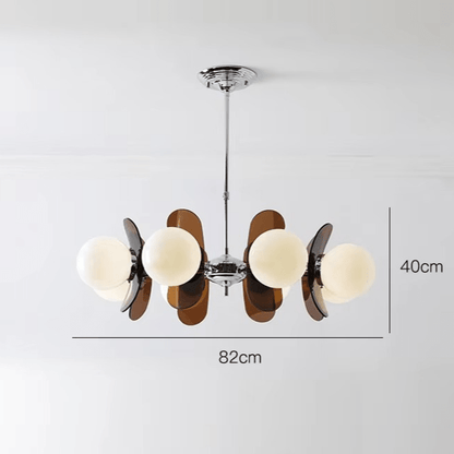 Retro Bauhaus 8-Light Chandelier