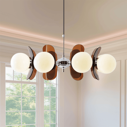Retro Bauhaus 8-Light Chandelier