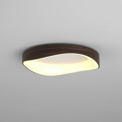 Plafon LED z efektem drewna