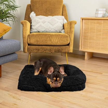 Plush dog bed