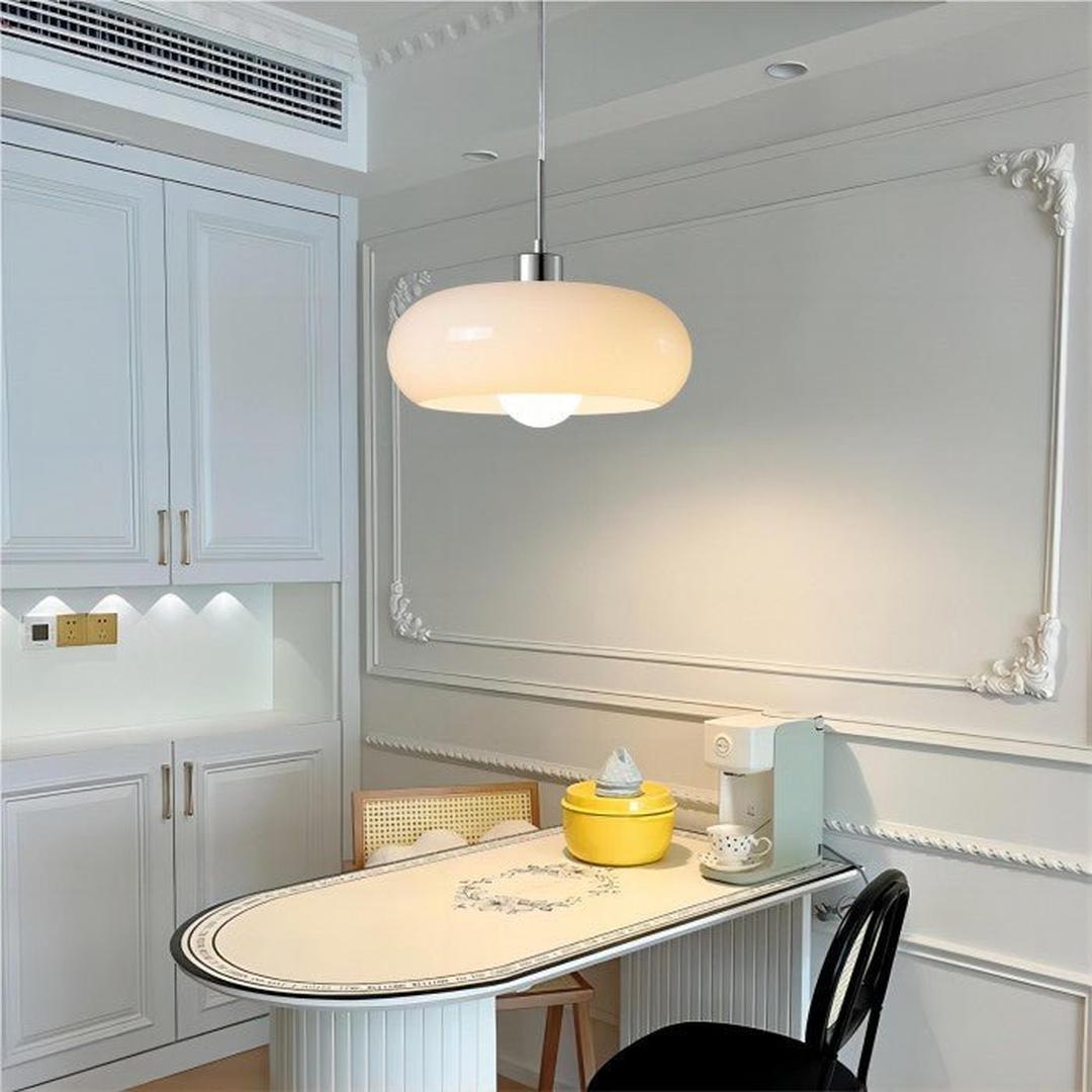 Szklana lampa wisząca okrągła