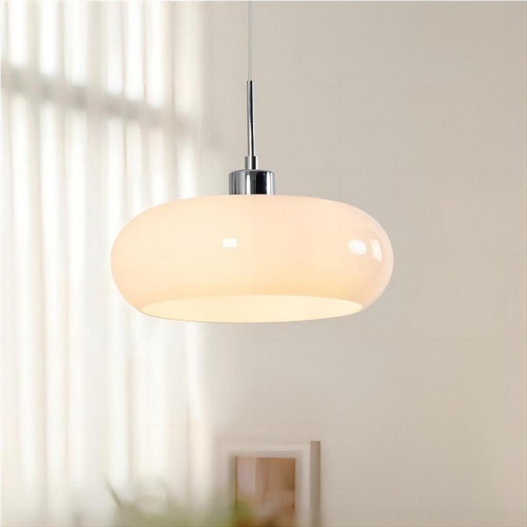 Szklana lampa wisząca okrągła