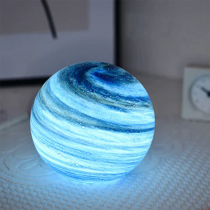 Szklana lampka księżyc LED