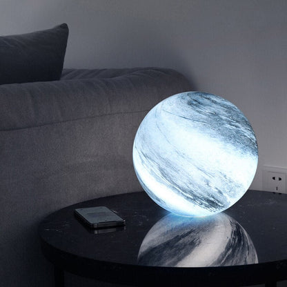 Szklana lampka księżyc LED