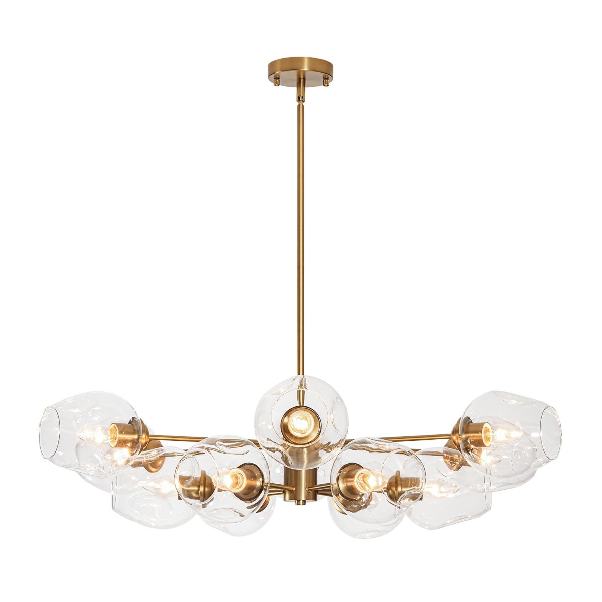 12-light brass chandelier