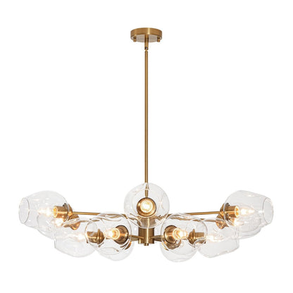 12-light brass chandelier