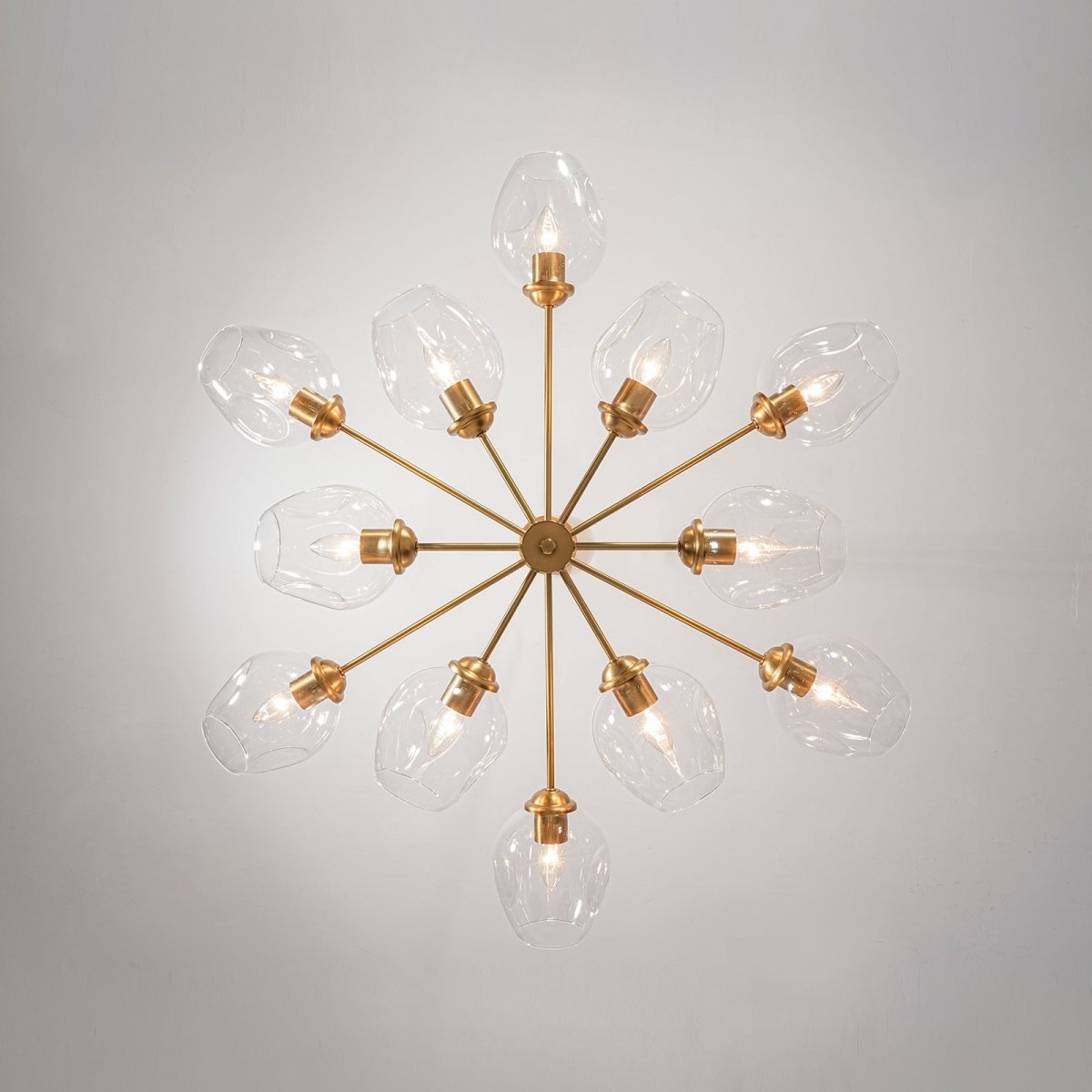 12-light brass chandelier