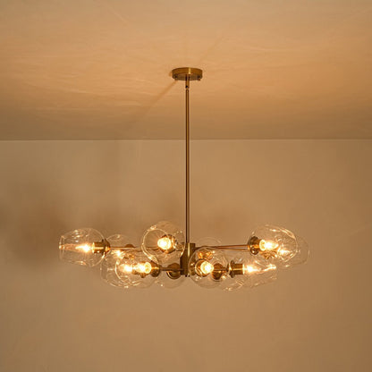 12-light brass chandelier