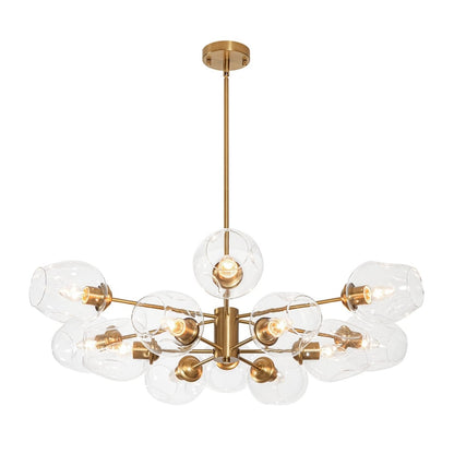 12-light brass chandelier