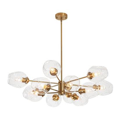 12-light brass chandelier