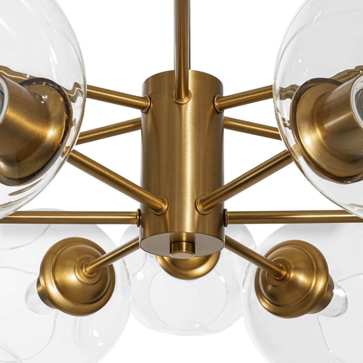 12-light brass chandelier