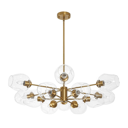 12-light brass chandelier