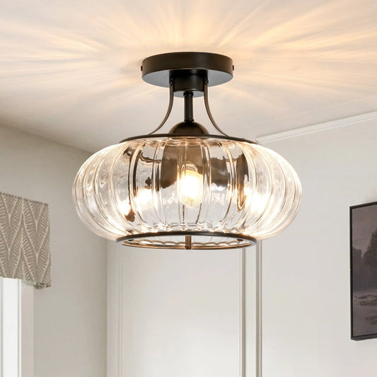 3-Light Glass Ceiling Lamp