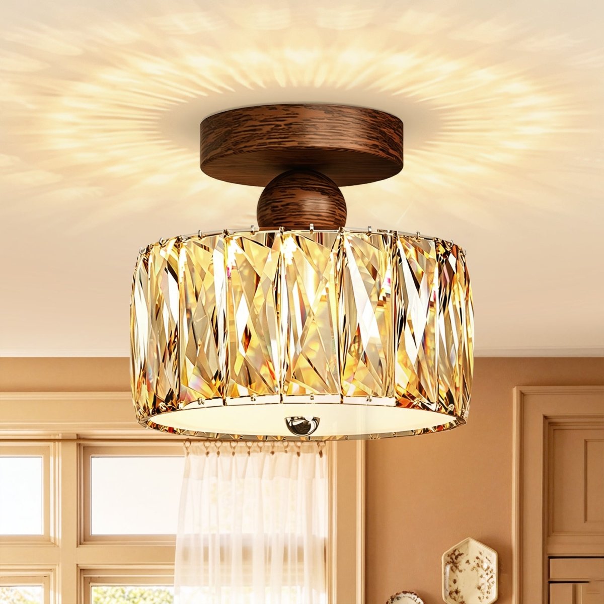 Plafonnier LED en cristal