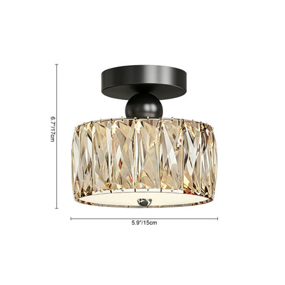 Plafonnier LED en cristal