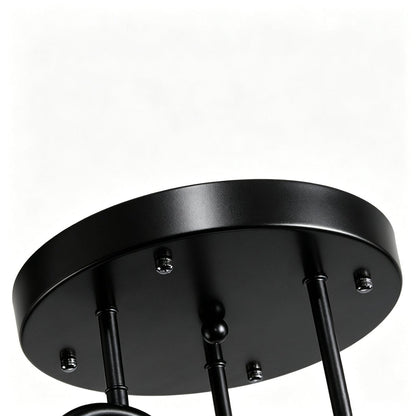 Stropní lampa se 6 světelnými zdroji a stínidly