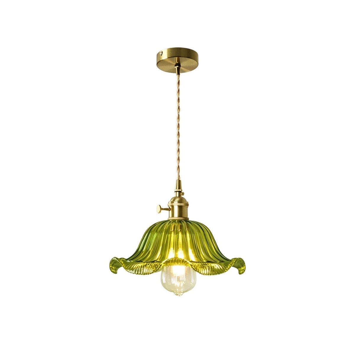 Lampa wisząca lotos szklana