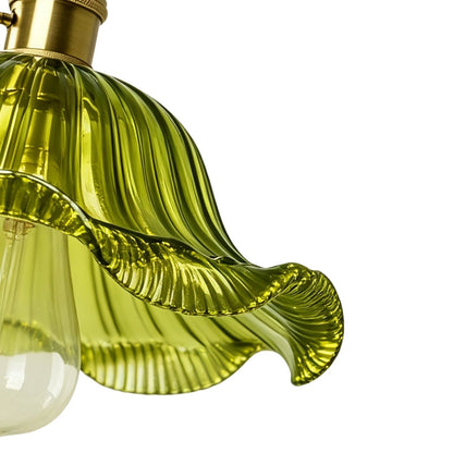 Lampa wisząca lotos szklana