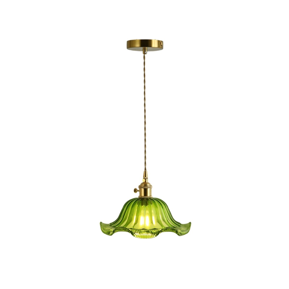 Lampa wisząca lotos szklana