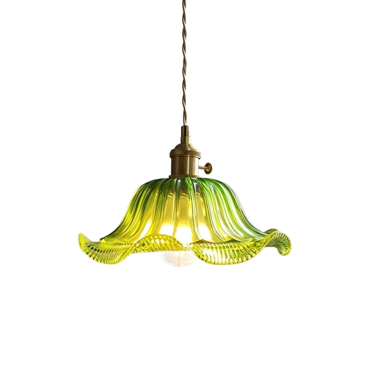 Lampa wisząca lotos szklana
