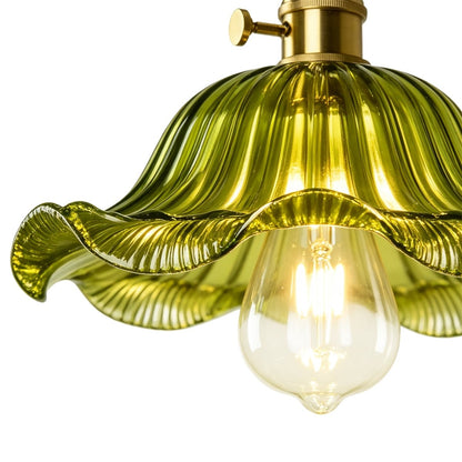Lampa wisząca lotos szklana