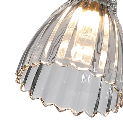 Chrome LED glass flush mount ceiling light