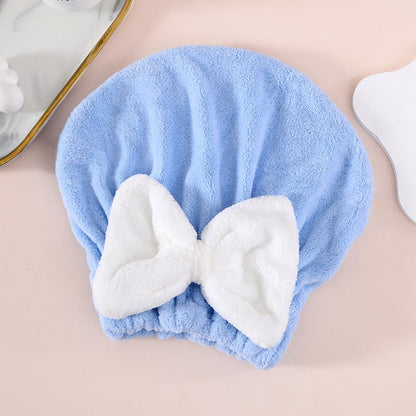 Turban serviette pour cheveux avec nœud