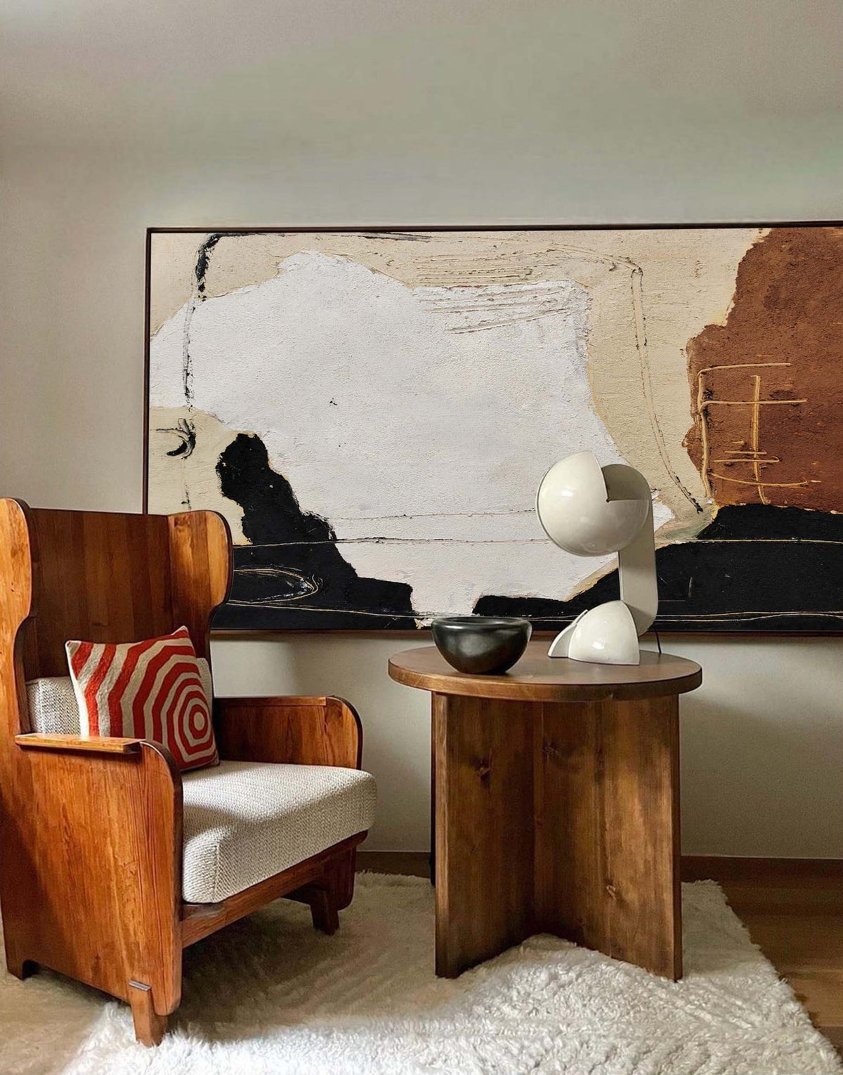 Abstract painting in earthy tones