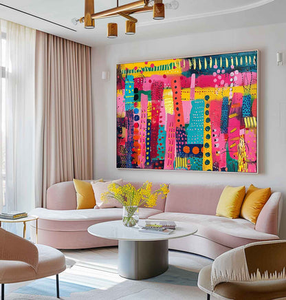 Tableau abstrait coloré