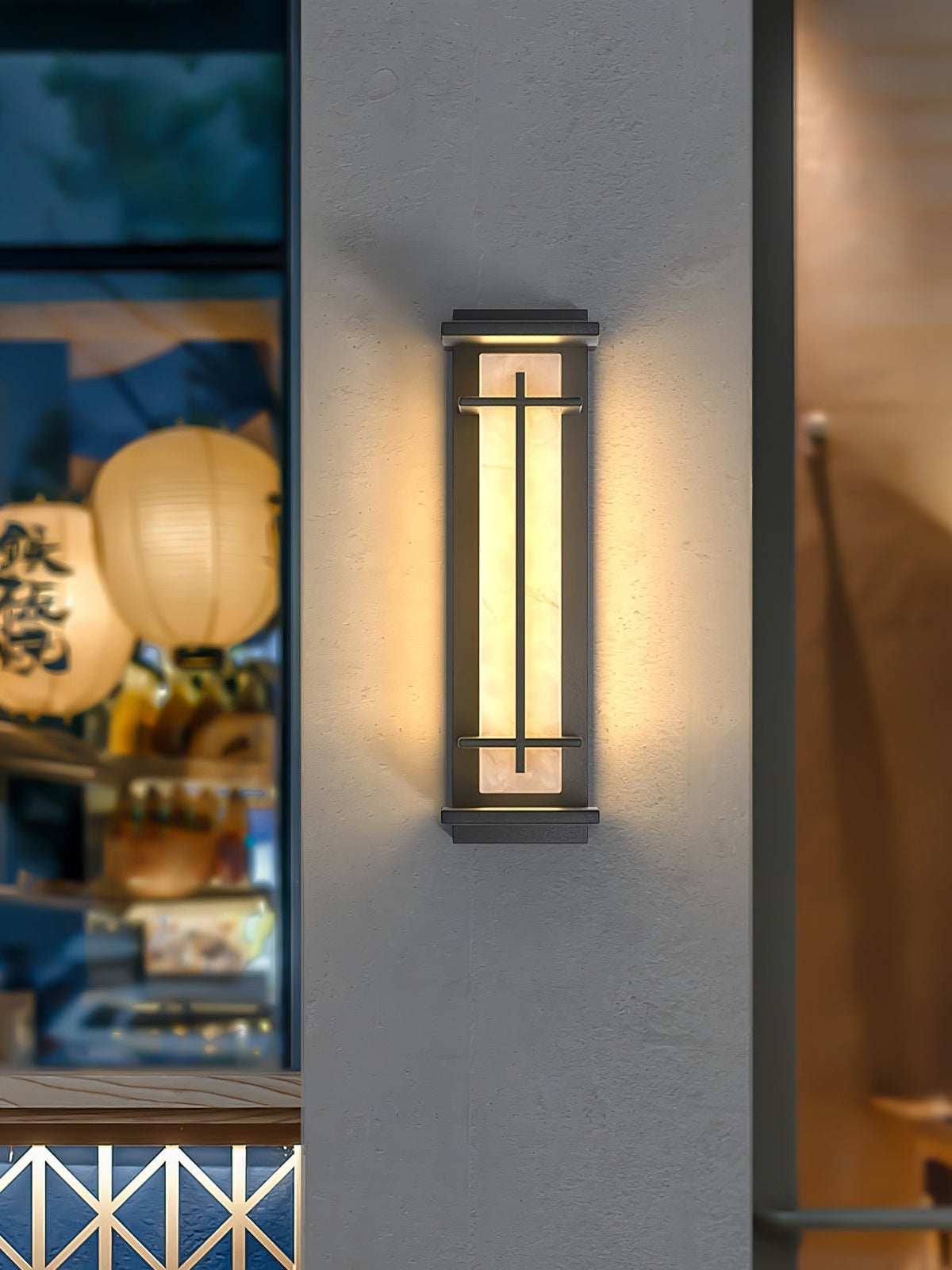 Kwadratowa lampa ścienna LED zewnętrzna