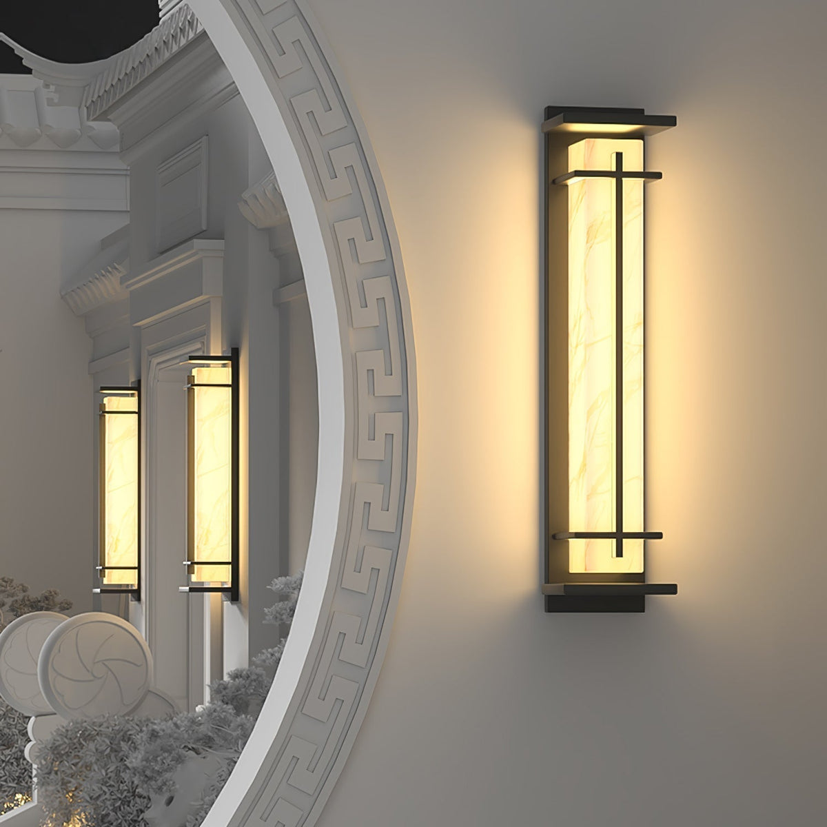Kwadratowa lampa ścienna LED zewnętrzna