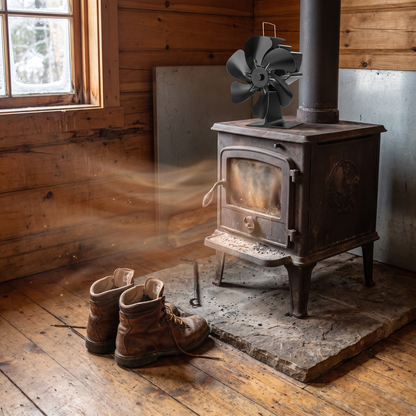 Thermal fireplace fan