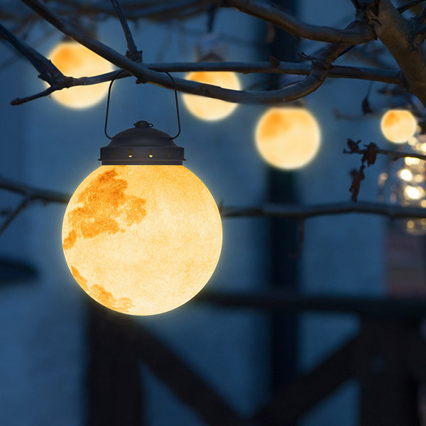 Lampe solaire suspendue en forme de boule