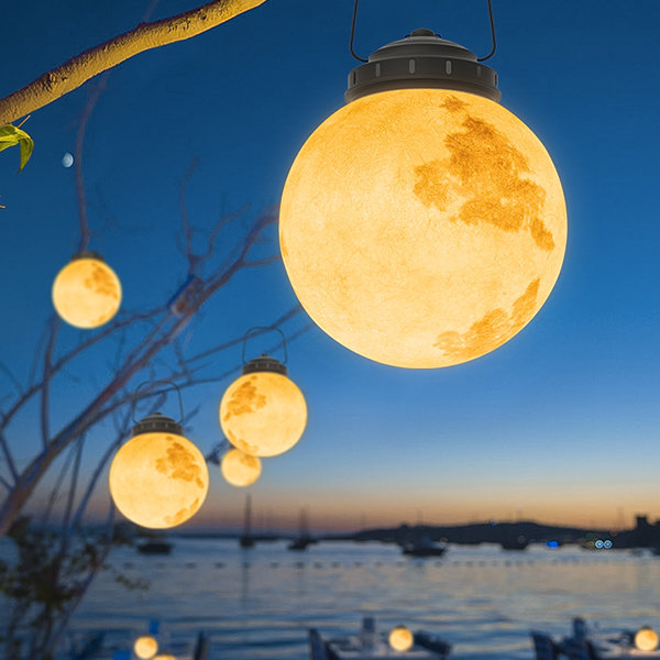 Lampe solaire suspendue en forme de boule