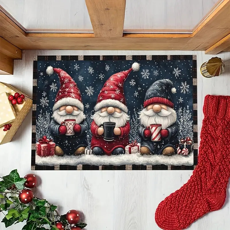 Vánoční rohožka s gnómy