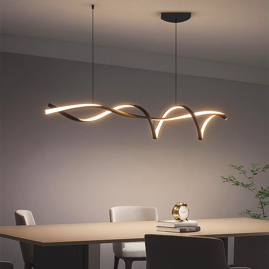 Lustre LED ondulé